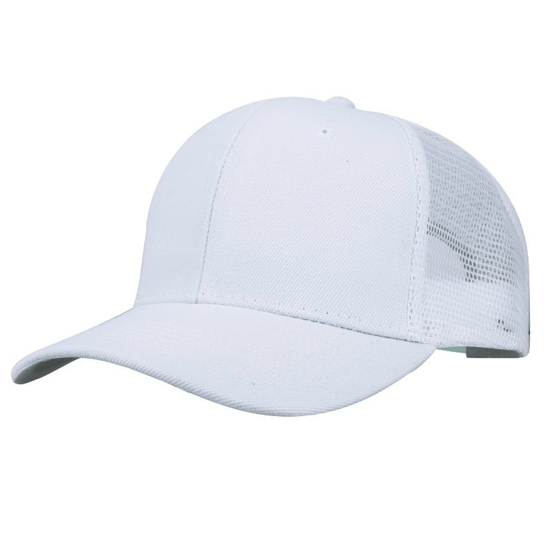 Black Mesh Trucker Snapback Hat with Structured Front