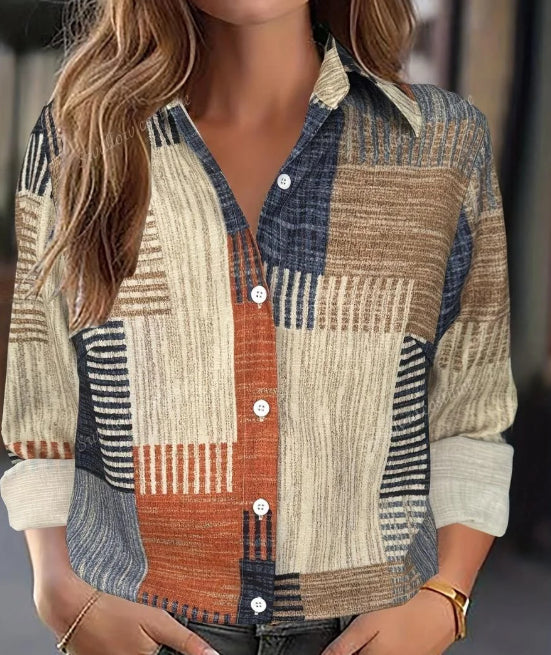 Color Block Long Sleeve Shirt