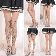 Summer Velvet Stockings for Women - Cartoon Fake Tattoos