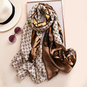 Stay Warm in Style with Floral Silk Scarf