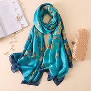Soft Silk Travel Scarf for Sun Protection