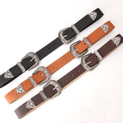 Stylish Double Head Carved Lady's Belt