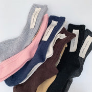 Wool Double Needle Retro Socks for Women - Breathable & Absorbent