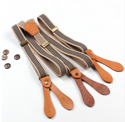 Elastic Suspenders for Men and Women - Adjustable Double Shoulder Straps
