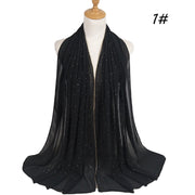 Soft Chain Pearl Chiffon Scarf