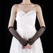 Sexy Mesh Gloves for Women, All-Match Long Fingered Hand Covers