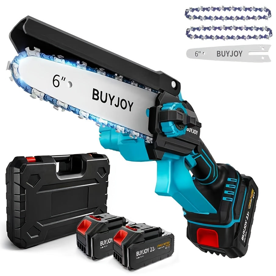 Mini Cordless Electric Pruning Chainsaw – Lightweight Handheld Saw with Splash Guard and Safety Lock