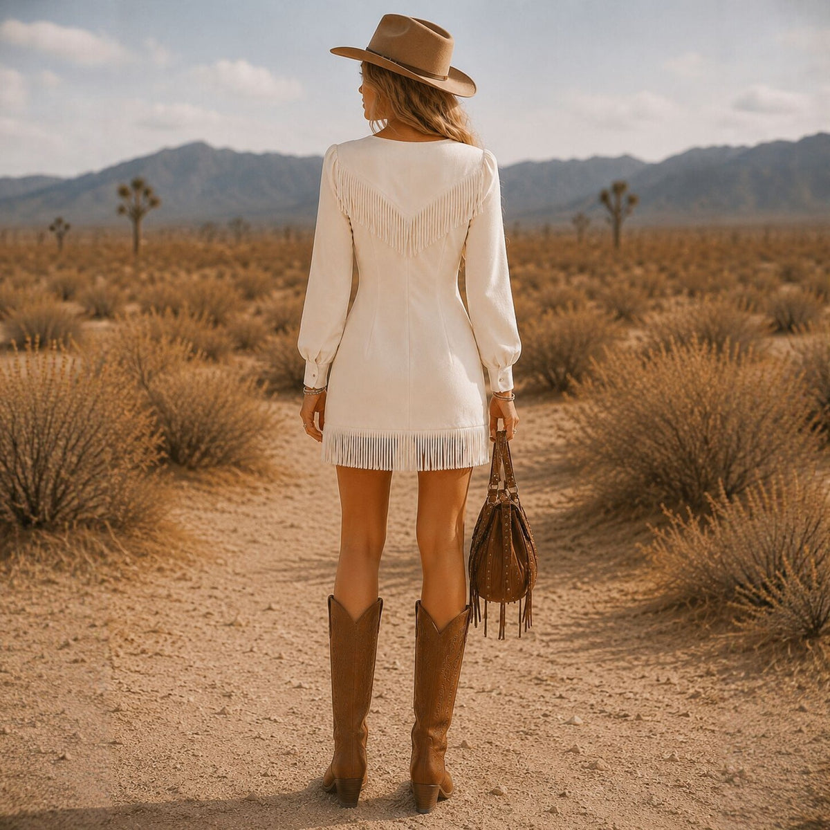 Retro V-Neck Zip Faux Suede Mini Dress