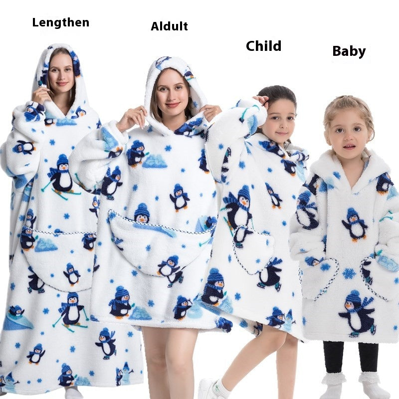 Cozy Oversized Thickened Hooded Blanket Sweatshirt
