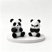 Mini Panda Figurine in Bohemian Style