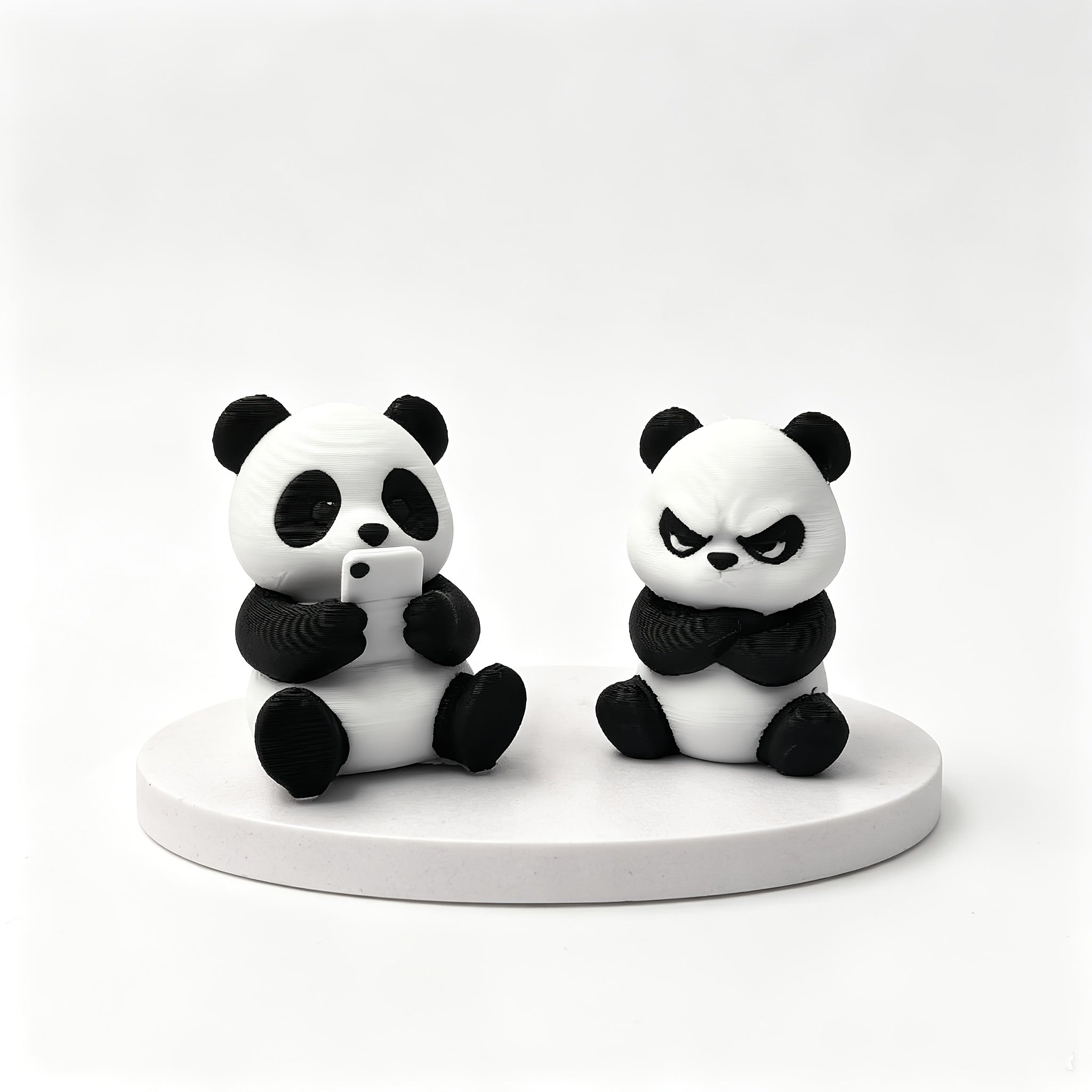 Mini Panda Figurine in Bohemian Style