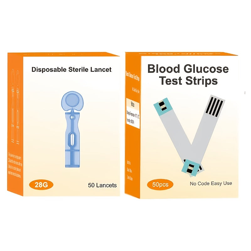 Blood Glucose Monitor Kit with Large Display – Includes Monitor, Lancing Device, 50 Test Strips and 50 Lancets