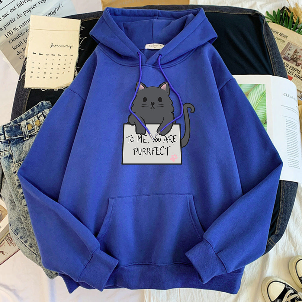 Girls Solid Color Cozy Long-Sleeve Hoodie