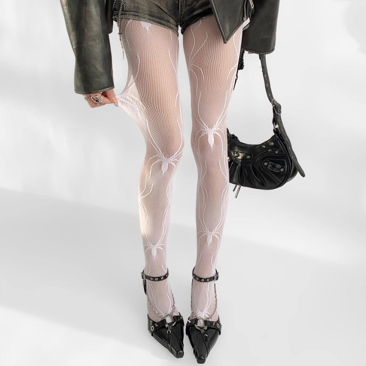 Spooky Halloween Spiderweb Fishnet Tights for Women