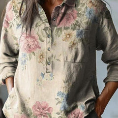 Chic Summer Women's Printed Long-Sleeve Shirt