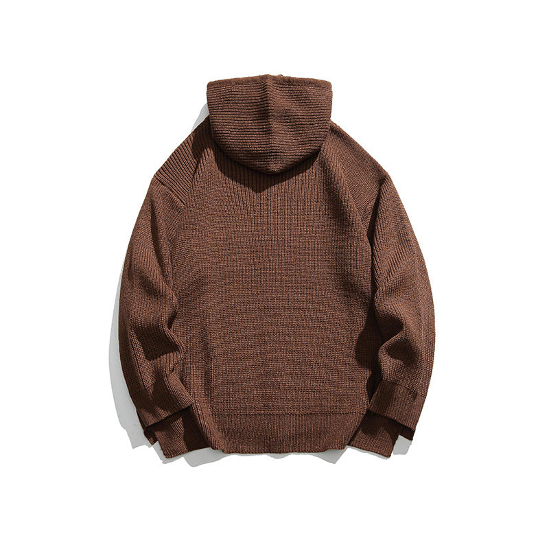 Women's Cozy Hooded Zip Knit Cardigan Sweater Coat