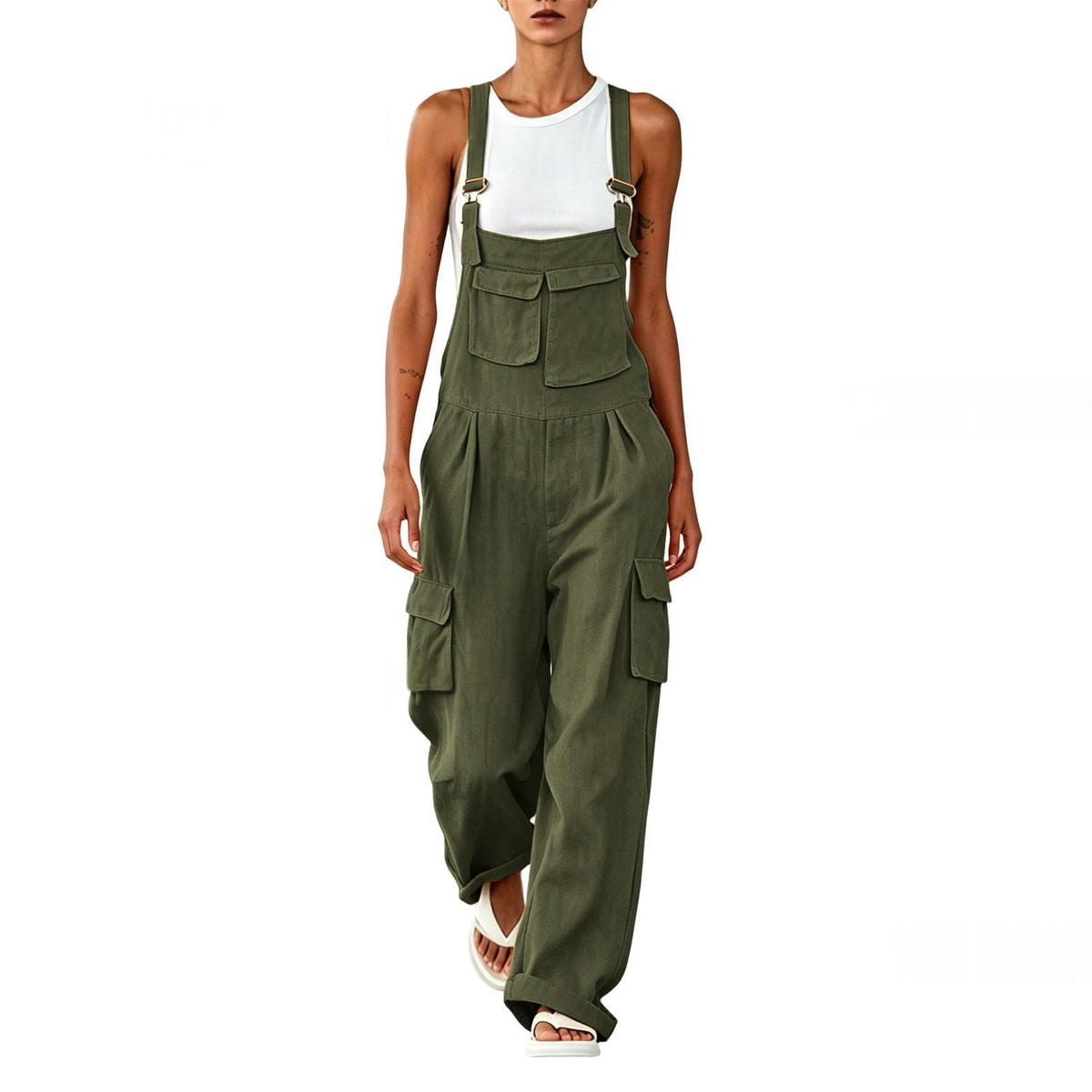 Womens Comfortable Suspender Jumpsuit For Summer