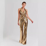 Backless Sequined Elegant Women's Jumpsuit