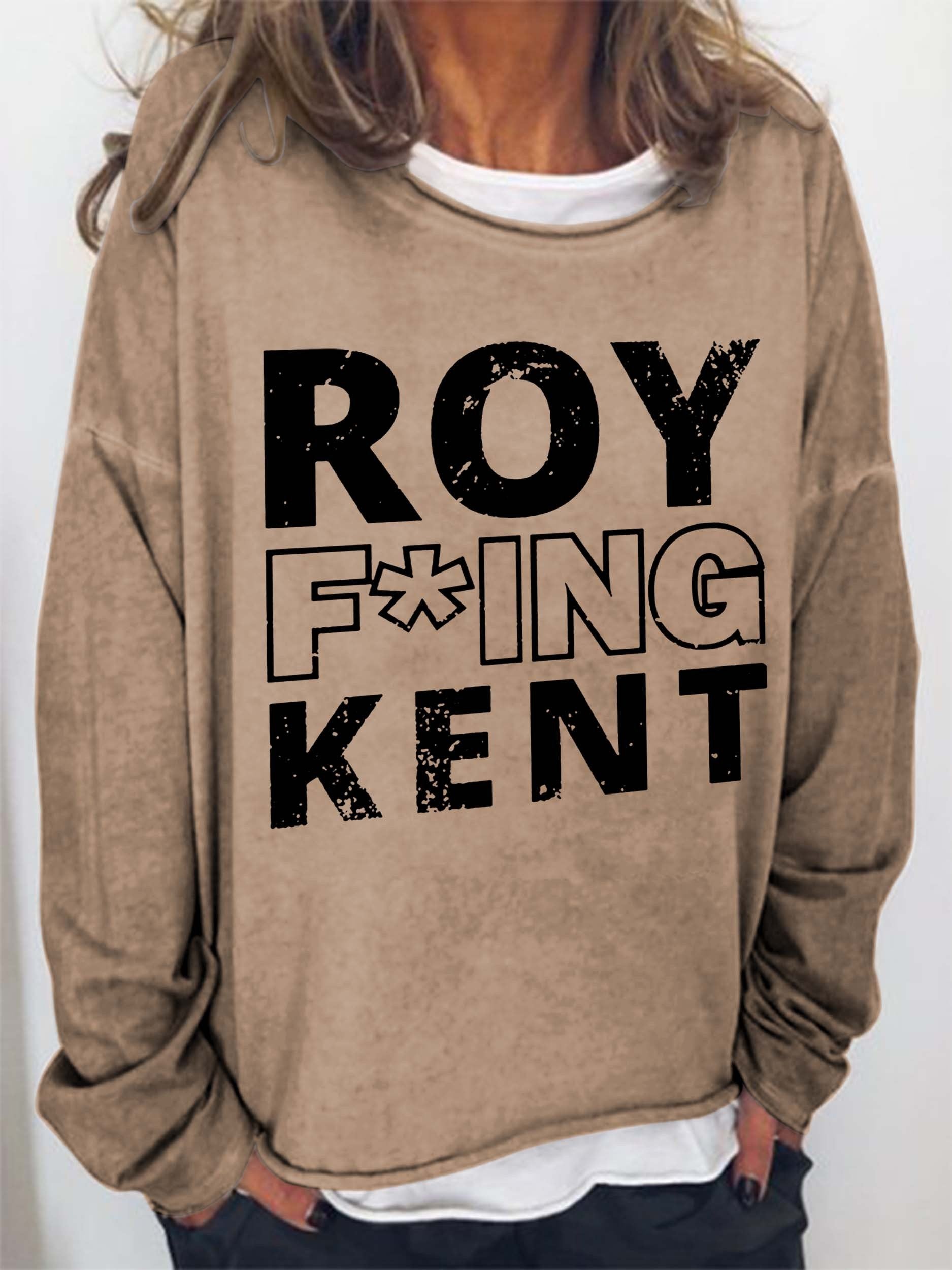 Chic Letter Print Long Sleeve Casual Sweatshirt