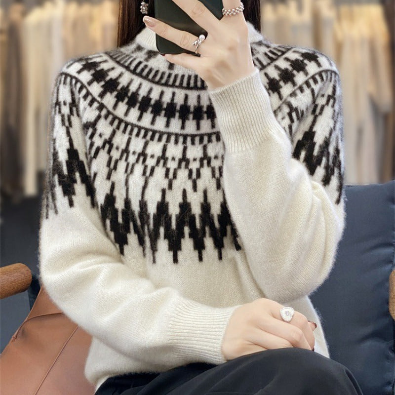 Half Turtleneck Seven-pin Thickened Sweater