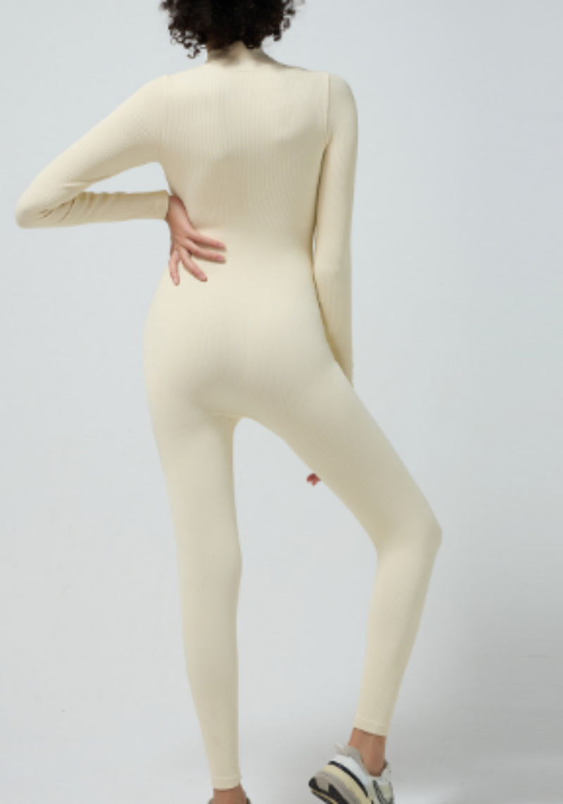 Long Sleeved Pants With Zipper Jumpsuit