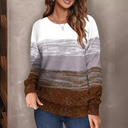 Women's Slim-Fit Striped Long-Sleeve Top