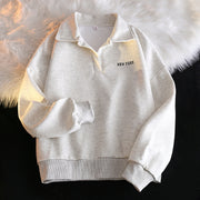 Chic Hong Kong Style Long Sleeve Hoodie & Sweatshirt