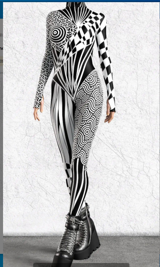 Halloween Tights 3D Digital Printing Play Costume