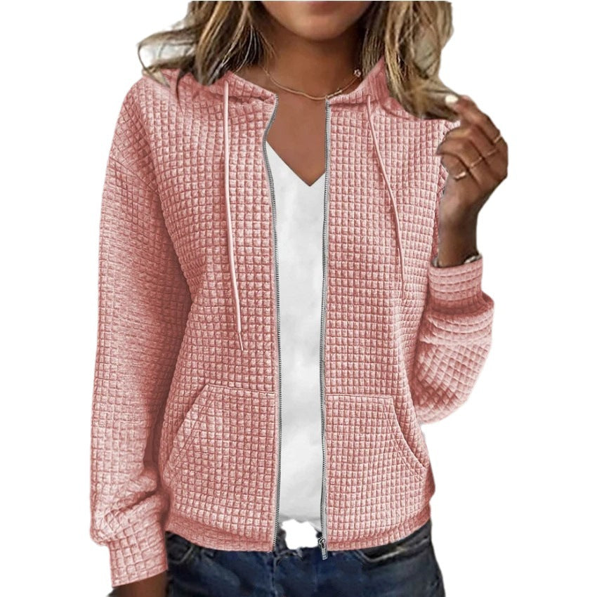 Women's Zipper Hooded Cardigan Sweater Coat