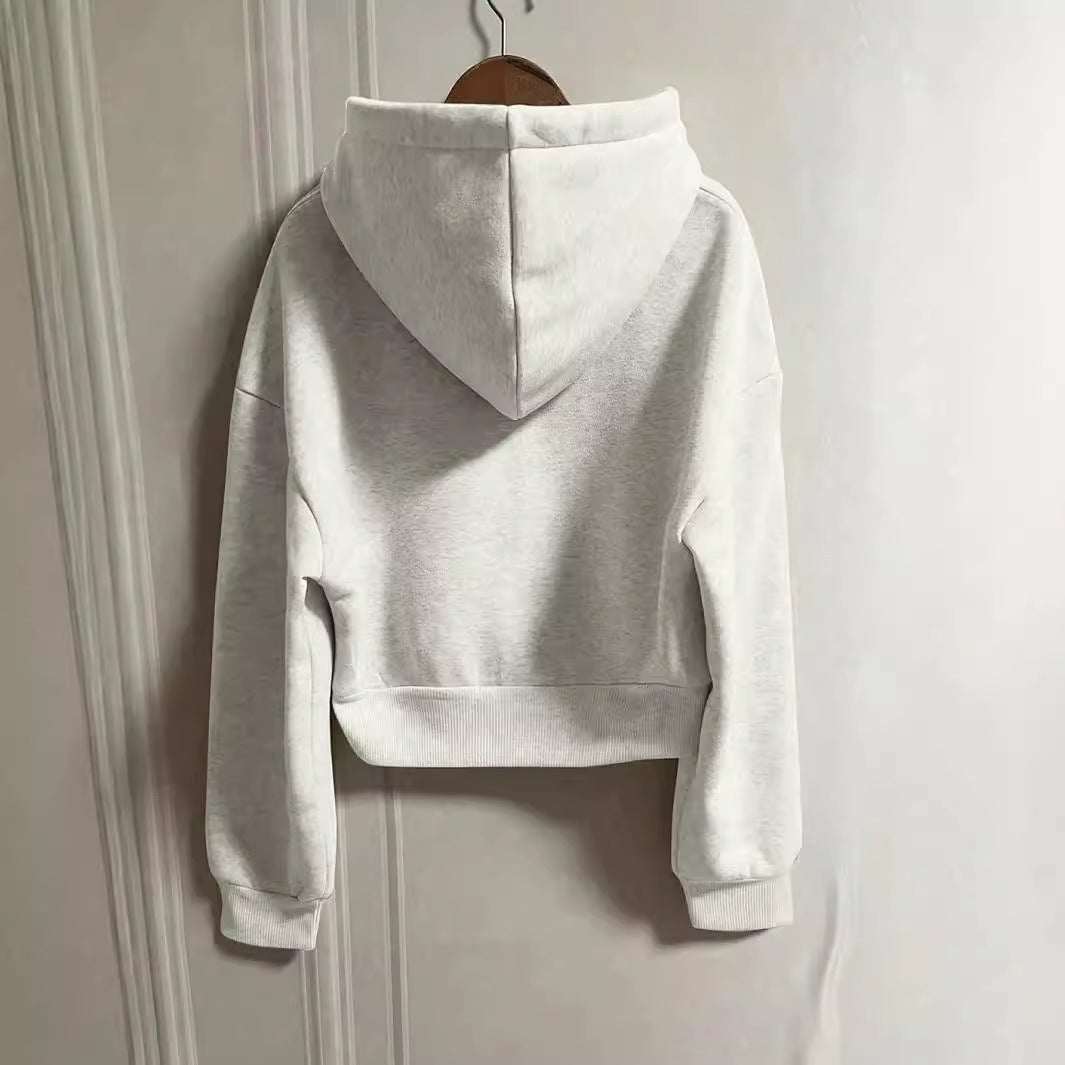 Casual Loose Long Sleeve Drawstring Hoodie