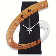 Modern Large Decorative Wall Clock 20 inch Black Silent Non - Ticking Nordic Metal Wall Clocks Living Room Home Kitchen Bedroom Cafes Office Staircase Arabic Numerals Quartz Clock40x50cm