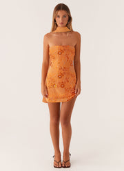 Womens Sequined Strapless Backless Dress