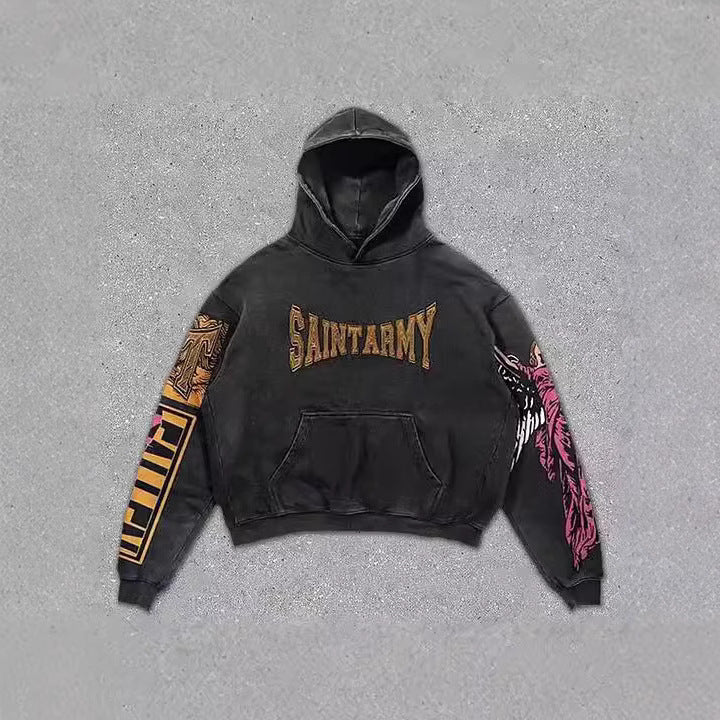 Printed Men's And Women's Leisure Pullover Hoodie