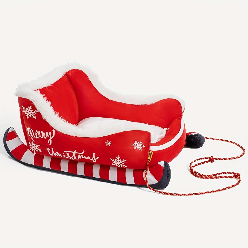 Winter Warm Pet Bed – Christmas Exclusive · Sled Dog Plush Pet Bed For Cats & Dogs, Cozy & Comfortable For Winter – Create A Warm Holiday Nest For Your Beloved Pets, Enjoy Heartwarming Winter Momen...