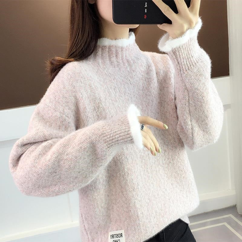 Womens Thick Turtleneck Knit Sweater Suitable for Both Layering and Wearing As Outerwear