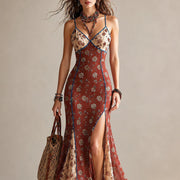 Elegant Fishtail Mesh Long Dress for Vacation