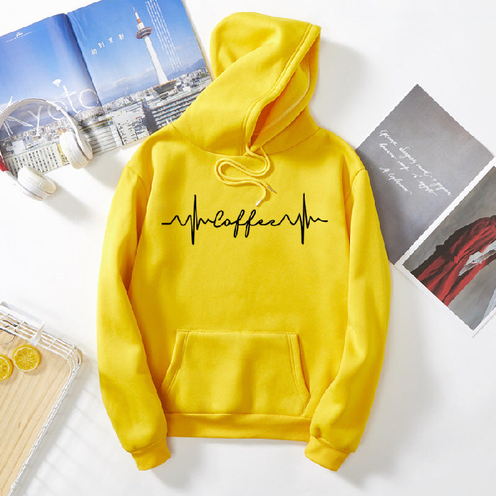 Harajuku Fleece-Lined Thickened Hooded Sweatshirt