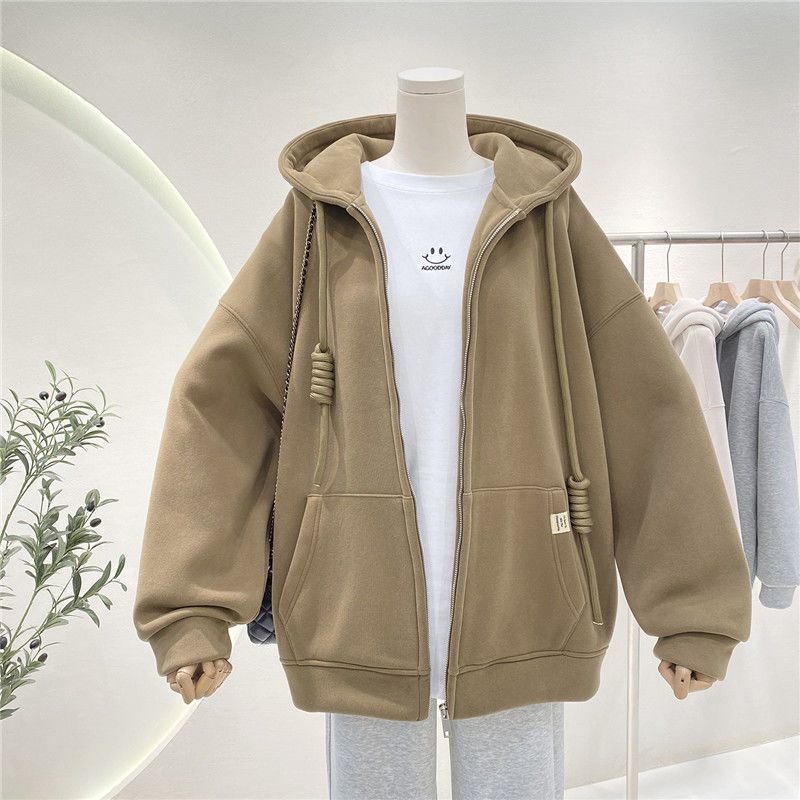 Cozy Fleece-Lined Hooded Cardigan Sweater Coat