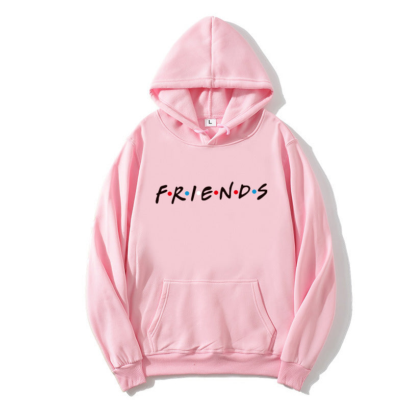 Women's Letter Print Long Sleeve Hooded Sweatshirt