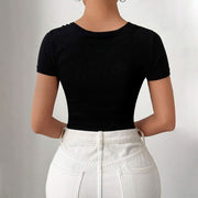 Chic One-Shoulder Twisted Body-Hugging Bodysuit