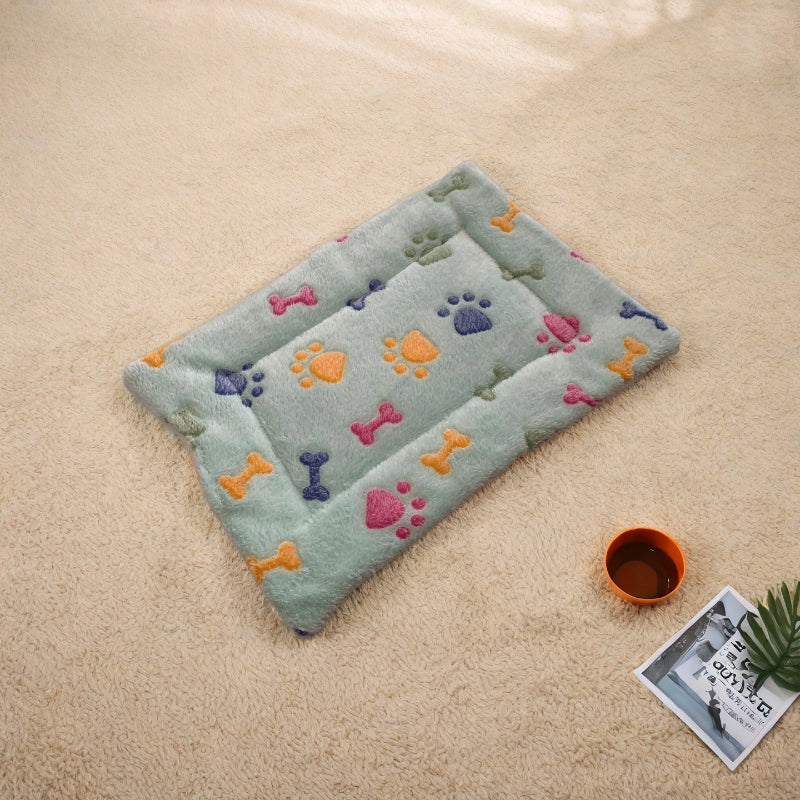 Double-Sided Flannel Pet Bed For Small Dogs & Cats Under 18 Lbs, Machine Washable Plush Mat, Reversible Comfort For Puppies Kittens & Hamsters, Indoor Use For Christmas Halloween