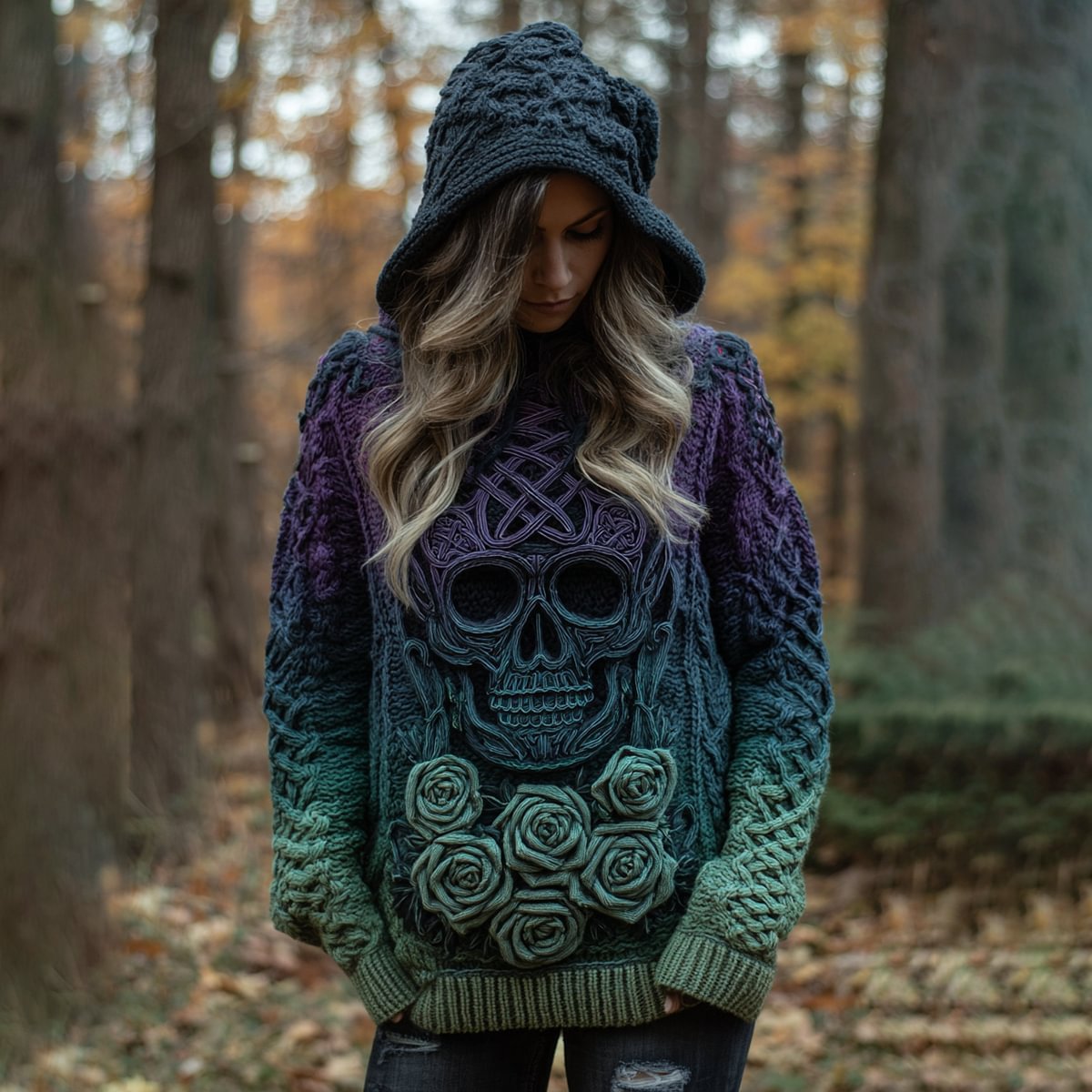 Womens Relaxed-fit Casual Retro Hoodie with a Dropped Shoulder