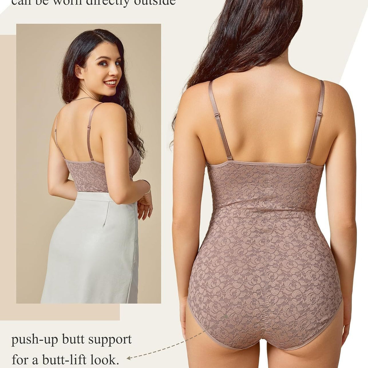 Lace Back Body-Shaping Corset & Shaping Camisole