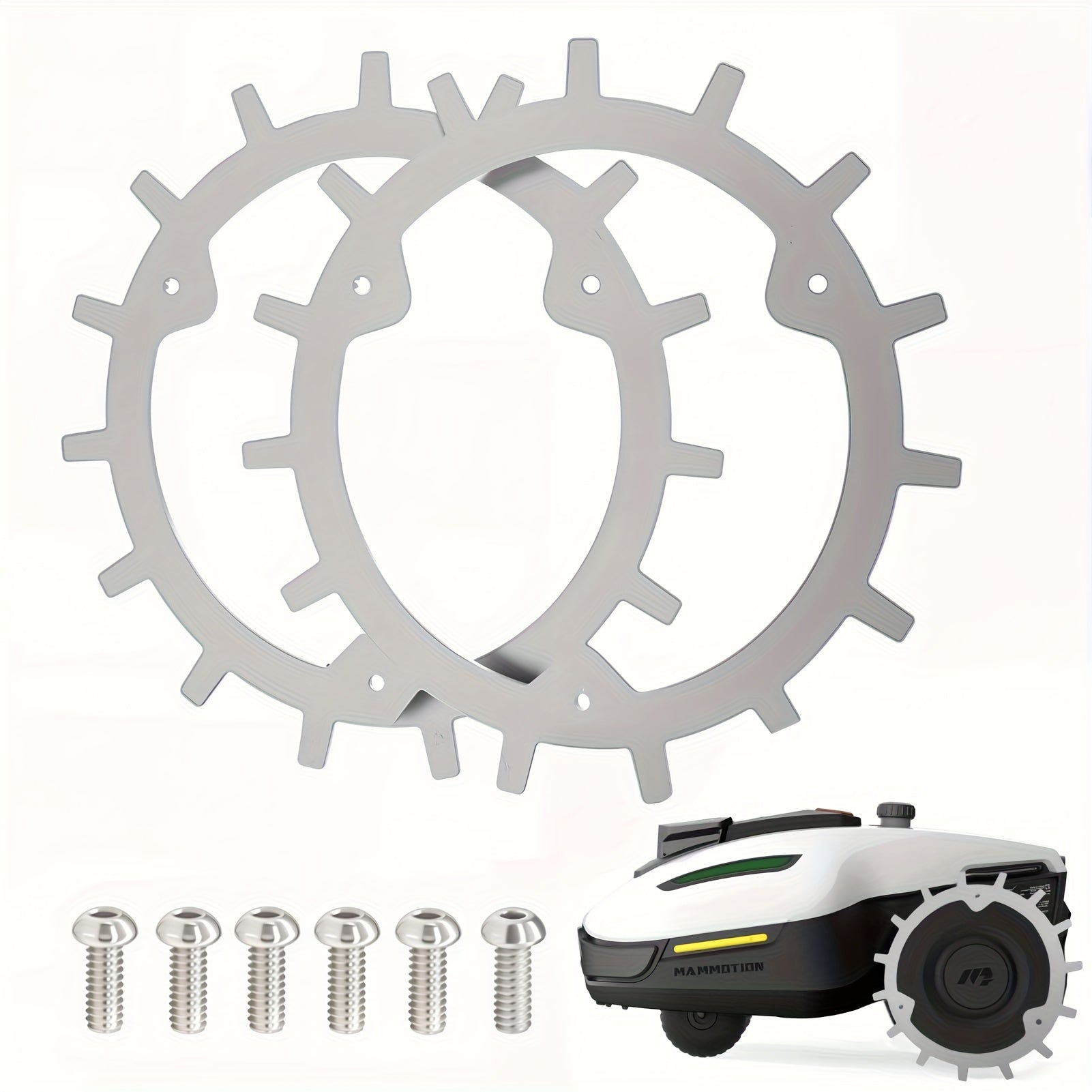 Heavy‑Duty Stainless Steel Grass Aerator Spikes with Screws for Robotic Lawn Mowers