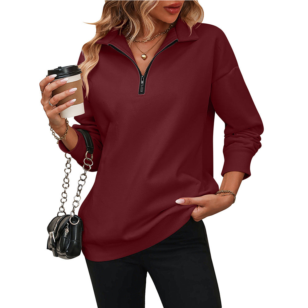 Y2K Fleece Half-Zip Pullover Streetwear Sweatshirt