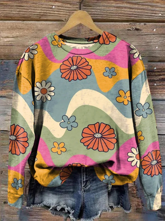 Women's Casual Round Neck 3D Effect Versatile Sweater