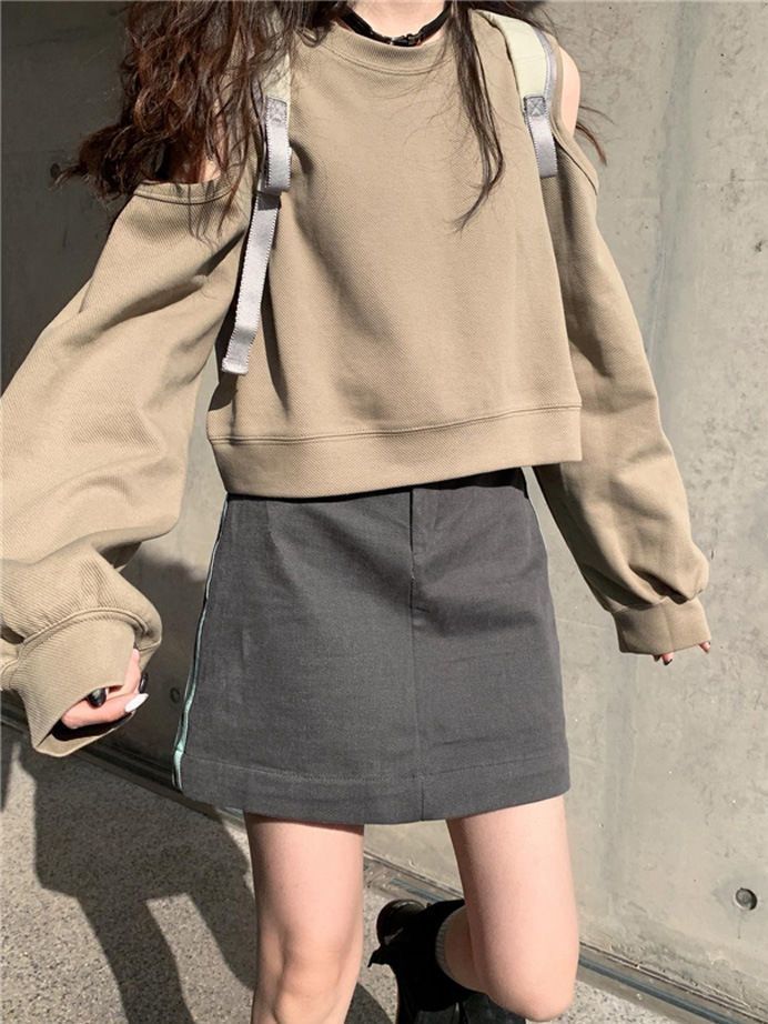 Cozy Off-The-Shoulder Loose Knit Sweater Top