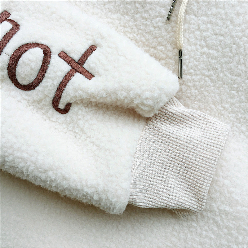 Women's Faux Cashmere Fleece-Lined Hooded Coat