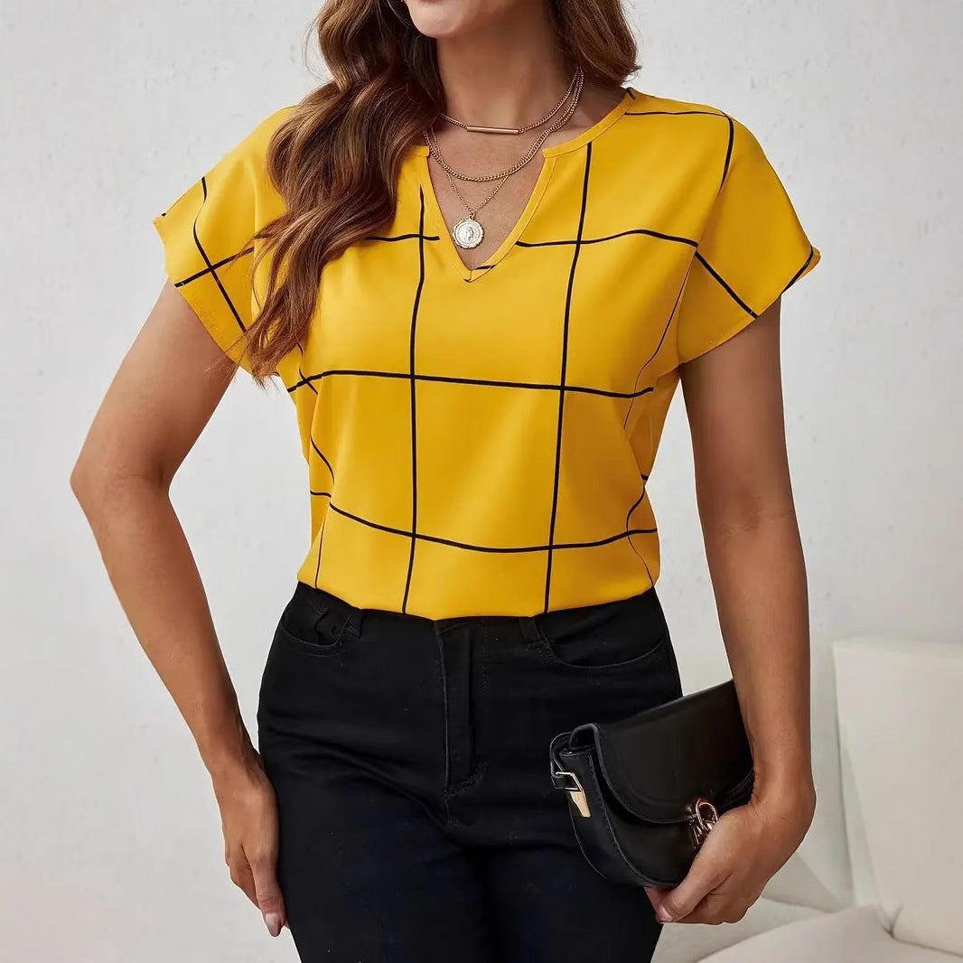 Korean‑Inspired Loose Striped Top – Light‑Weight 3D Print, Comfortable Fit