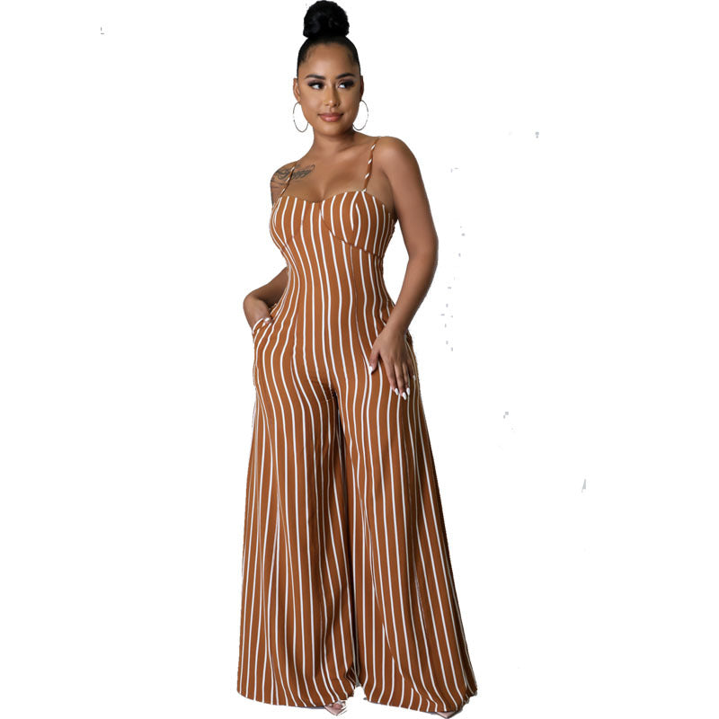 Elegant High-Waisted Milk Silk Commuter Jumpsuit